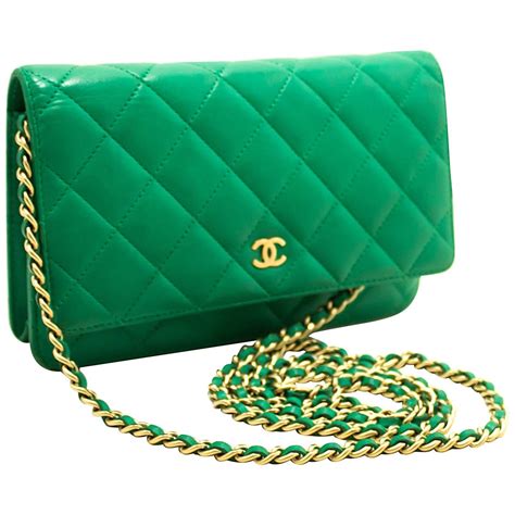 green chanel clutch|Chanel clutch with chain preloved.